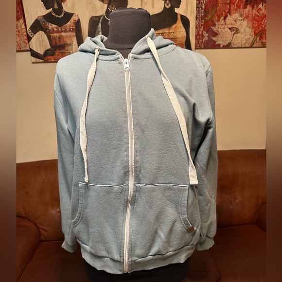 SET OFF TWO DOUBLEJU WOMEN’S HOODED SWEATSHIRT SIZE L COLOR BLUE AND PINK - Picture 4 of 16